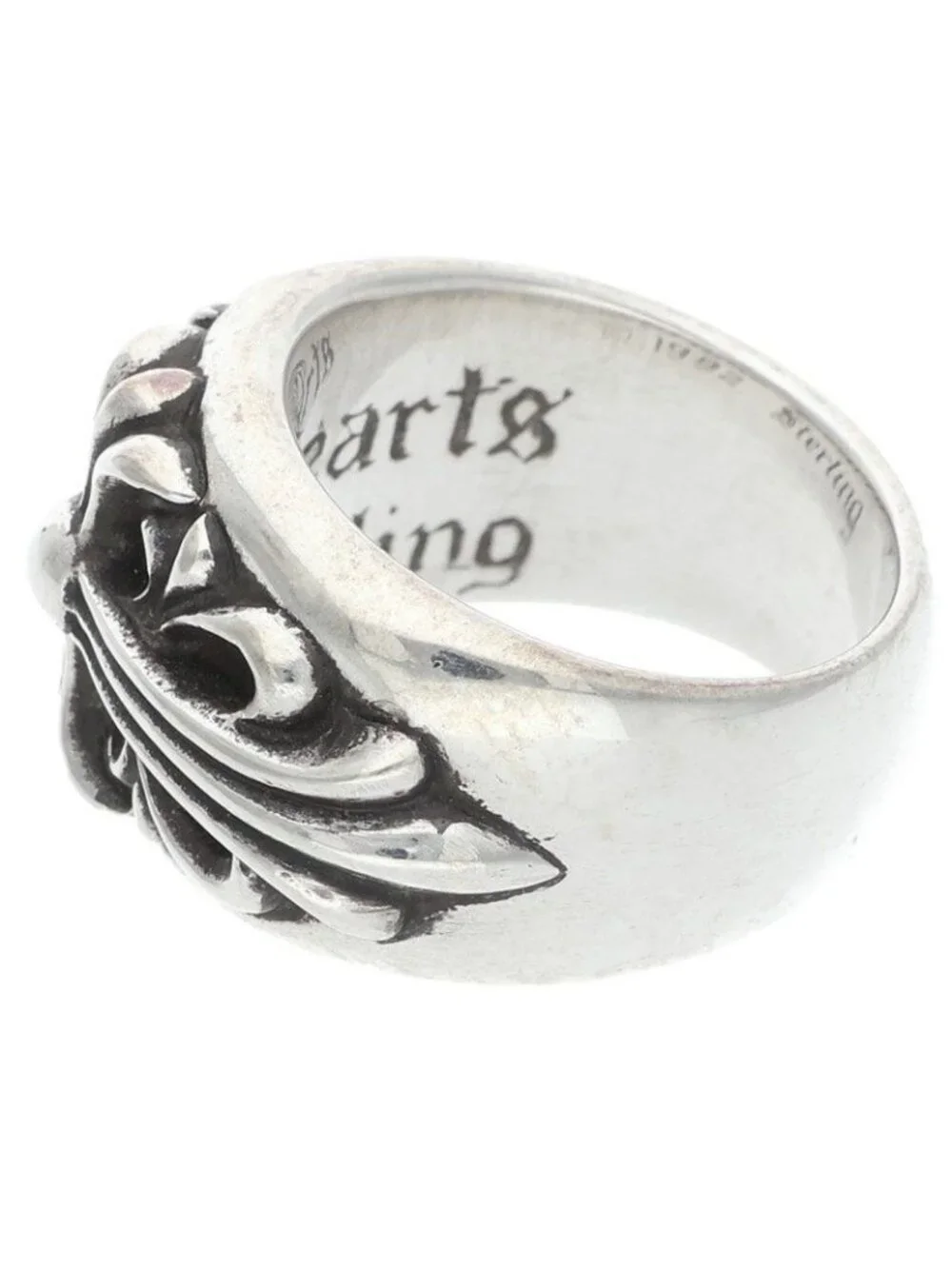 Chrome Hearts Flrl Crs Floral Cross Silver Ring